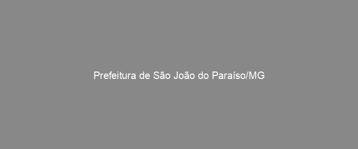 Provas Anteriores Prefeitura de São João do Paraíso/MG
